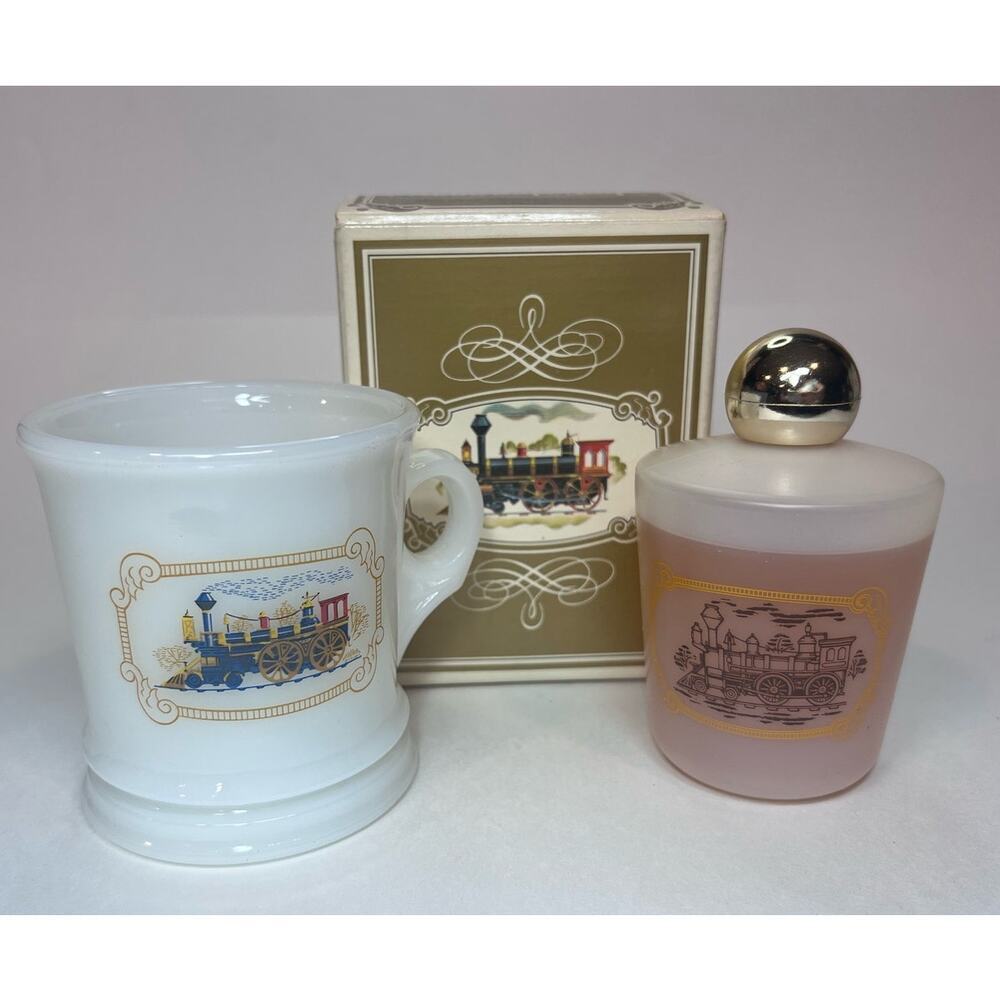 Avon Iron Horse Shaving Mug With Deep Woods After-Shave Vintage in Box